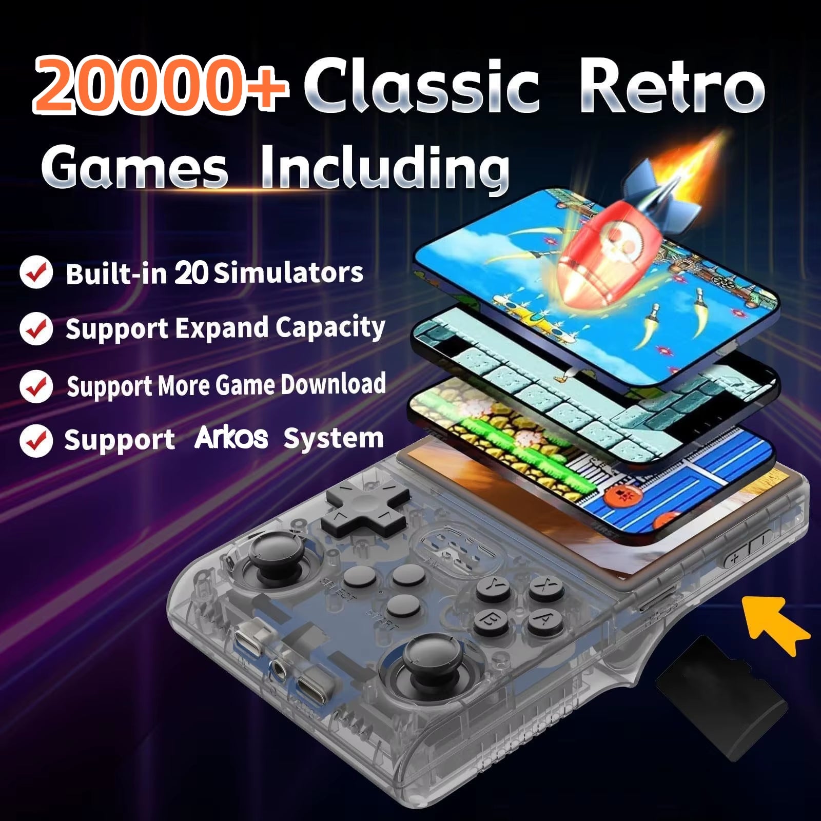 R36S Retro Game Console 