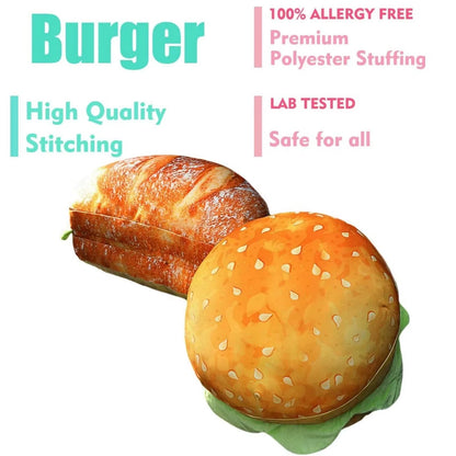 Large Burger Plush Toy Pillow 