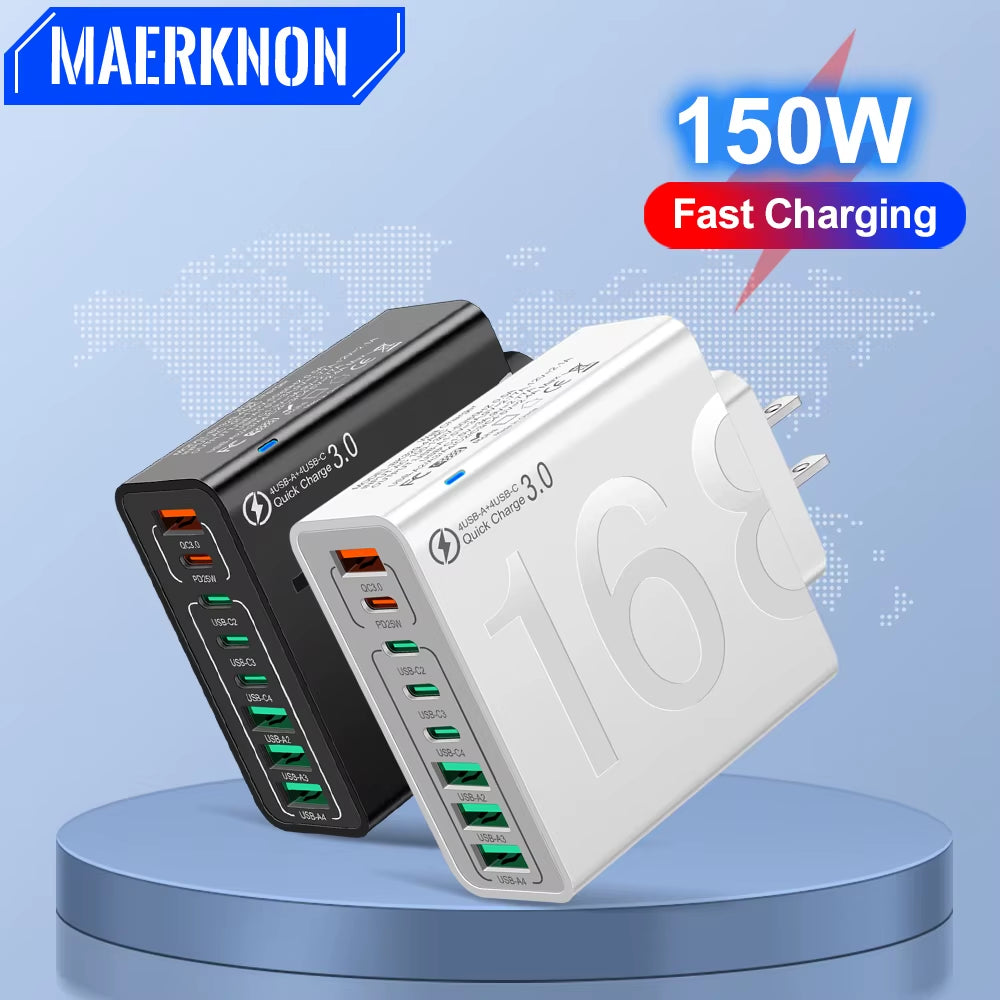 150W Multi Ports USB Charger Fast 