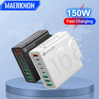 150W Multi Ports USB Charger Fast 