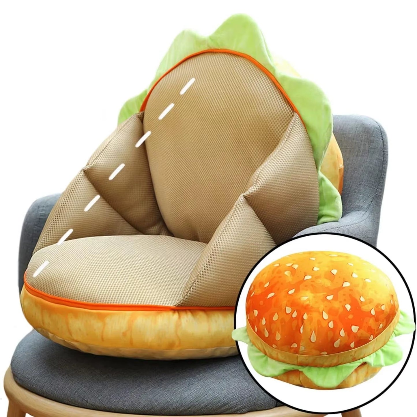 Large Burger Plush Toy Pillow 
